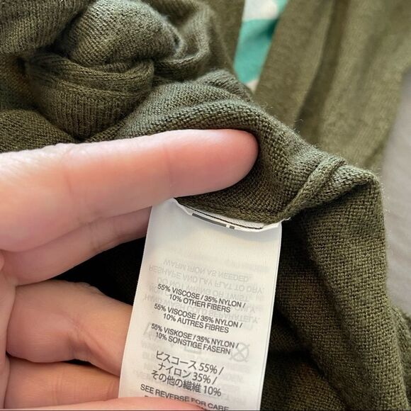 Madewell Green Modern Tie Front Sweater Pullover XXS - Picture 3 of 3